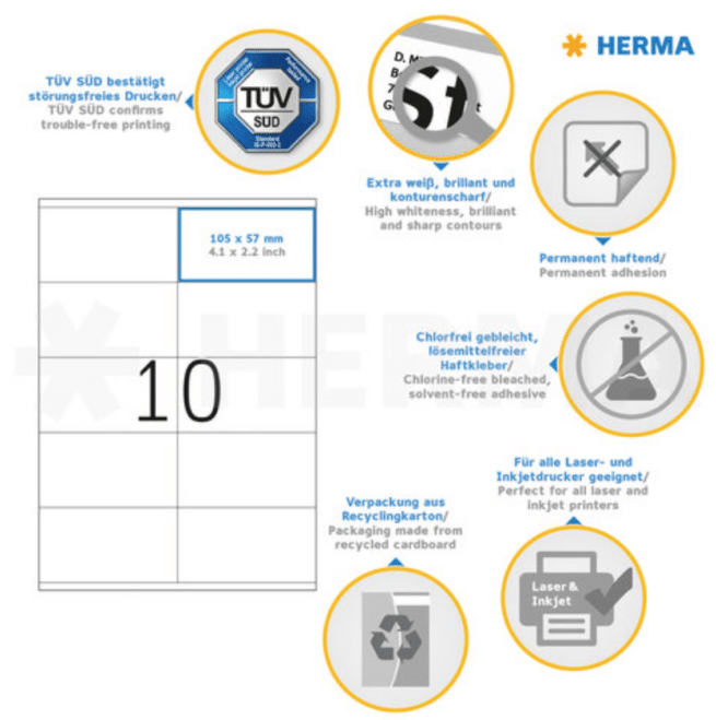 Herma 4425 premium tulostustarra A4