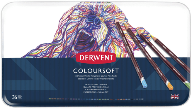 Derwent Coloursoft värikynälajitelma, 36 väriä