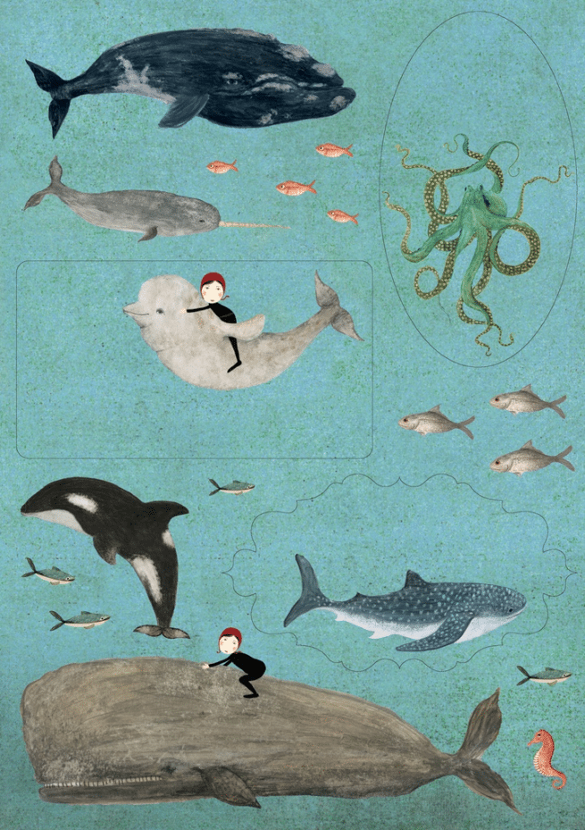 Roger la Borde kirjepaperisetti, Whale song