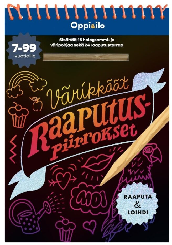 Värikkäät Raaputuspiirrokset -puuhakirja 7-99 v : Raaputa ja loihdi!
