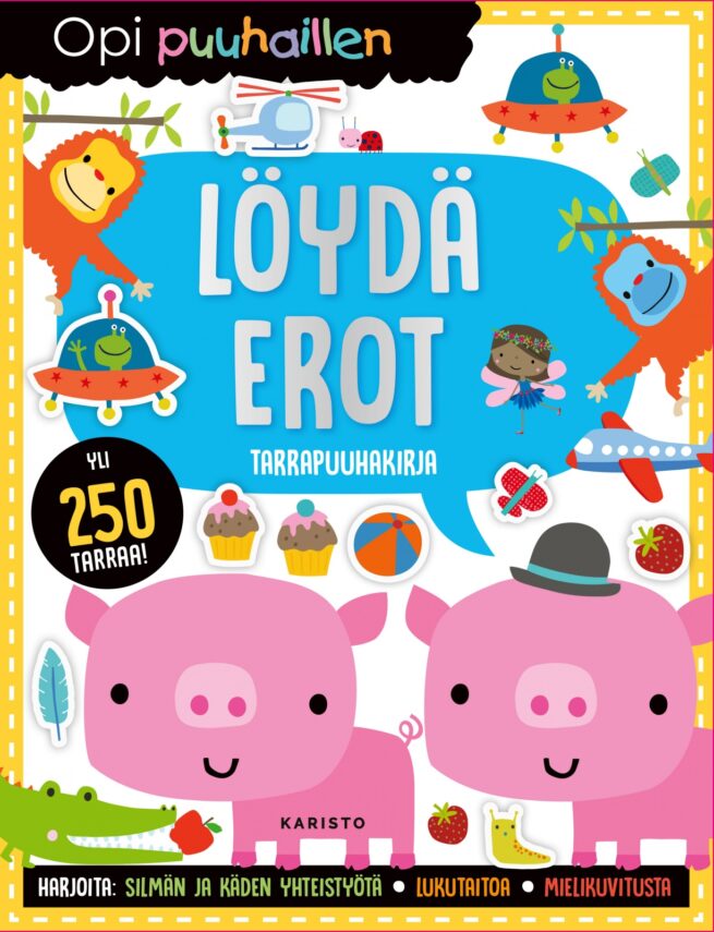 Opi puuhaillen: löydä erot (tarrapuuhakirja)