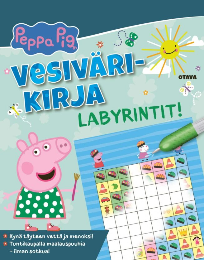 Pipsa Possu: Vesivärikirja Labyrintit!