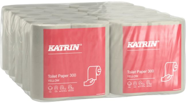 Katrin Wc-paperi 300 keltainen, 40 rll/pkt