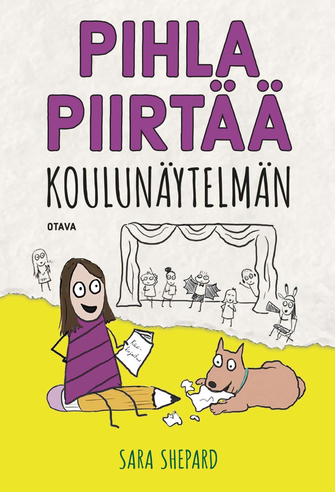 Pihla piirtää koulunäytelmän