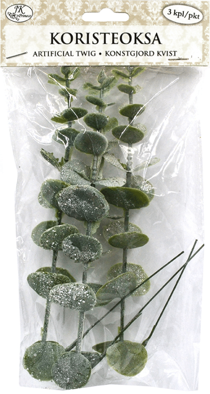 Koristeoksa Eukalyptus huurre, 3 kpl/pss