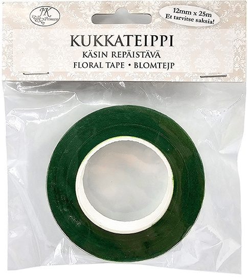 Kukkateippi tummanvihreä 12 mm x 25 m