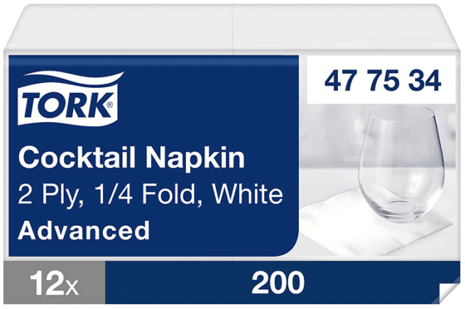 Tork Advanced cocktail-/kahviliina valkoinen, 2400 kpl/pkt - Image 3