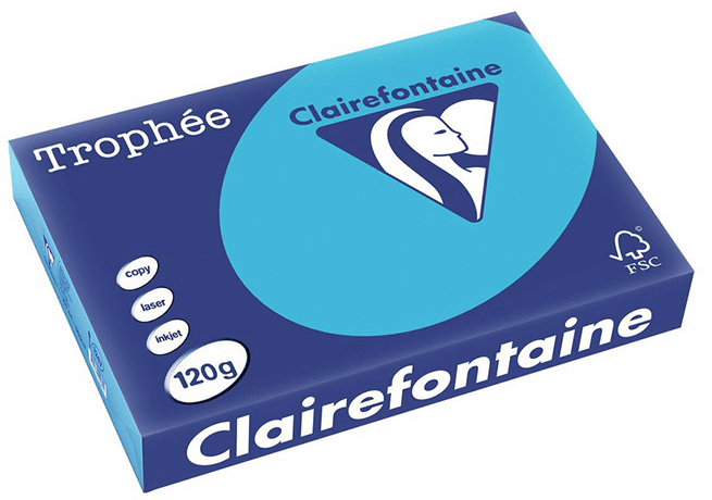 Clairefontaine Trophee 1247 A4, 120g syvänsininen, värillinen tulostuspaperi