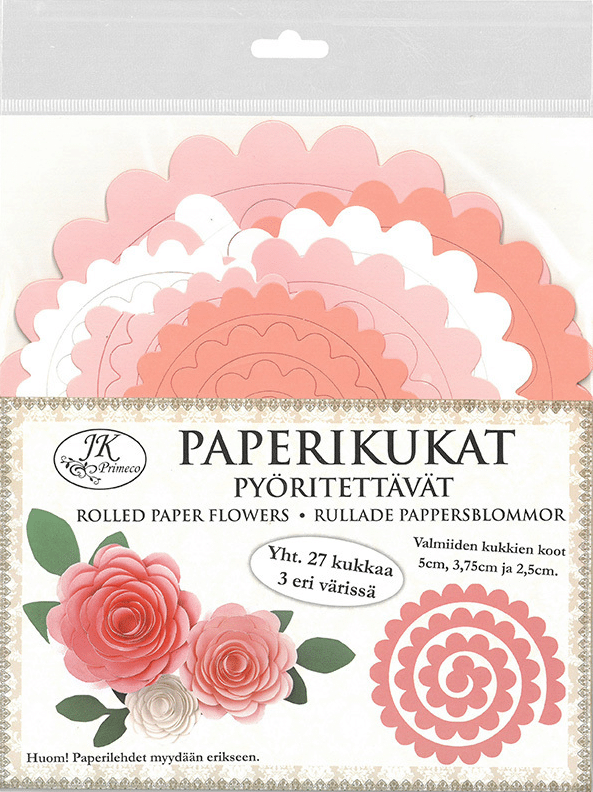 Pyöritettävät paperikukat, rosa