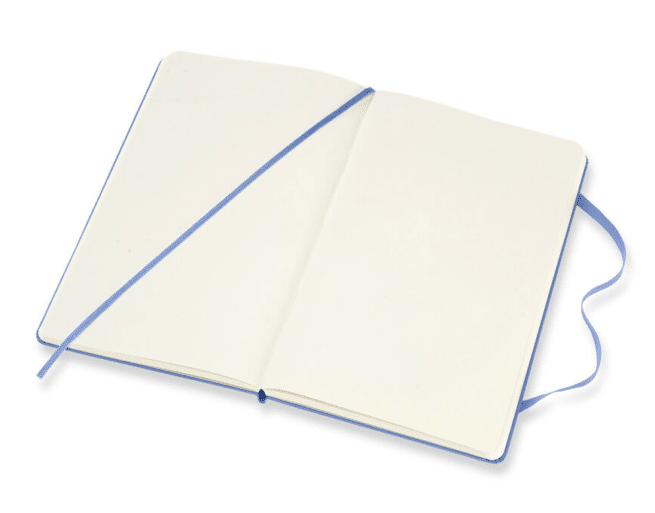 Moleskine Classic large, Hydrangea Blue, blancot sivut - Image 2