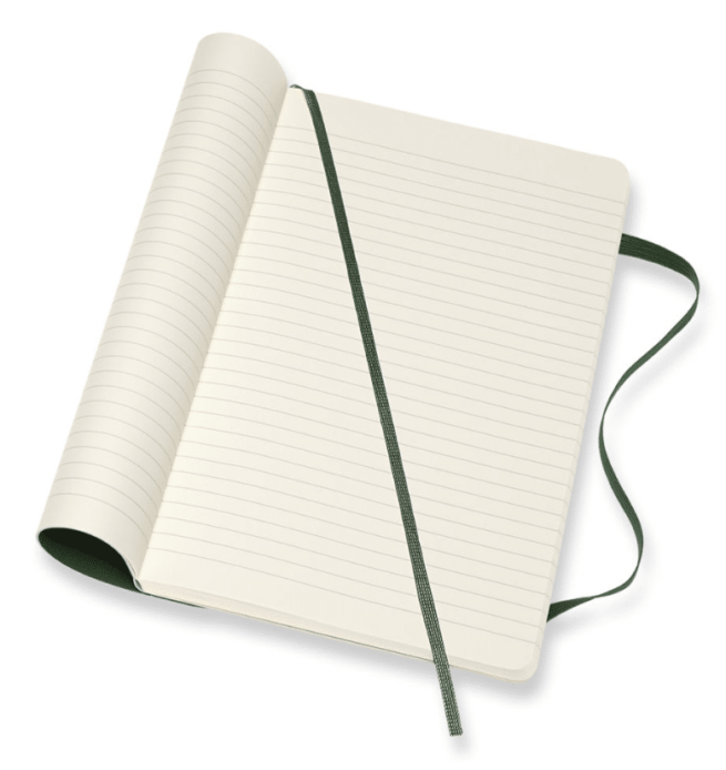 Moleskine Classic Soft large, Myrtle Green, viivalliset sivut - Image 2