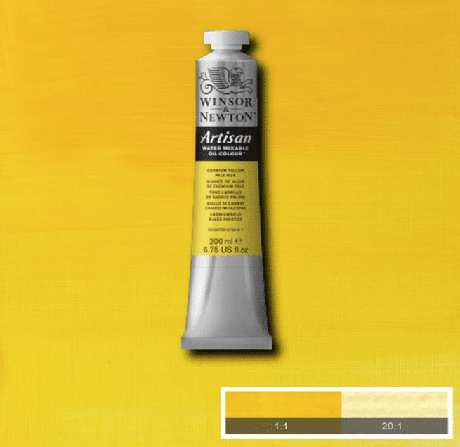 Winsor & Newton Artisan vesiliukoinen öljyväri Cadmium yellow pale hue, 200 ml - Image 3
