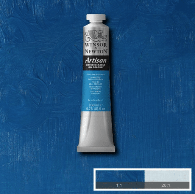 Winsor & Newton Artisan vesiliukoinen öljyväri Cerulean blue hue, 200 ml - Image 3