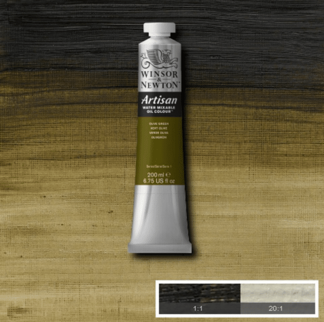 Winsor & Newton Artisan vesiliukoinen öljyväri Olive green, 200 ml - Image 3