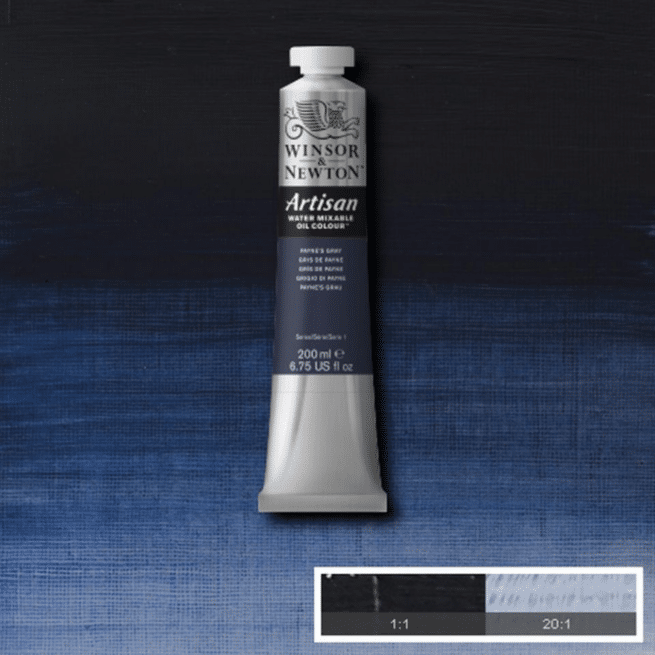 Winsor & Newton Artisan vesiliukoinen öljyväri Payne's gray, 200 ml - Image 3