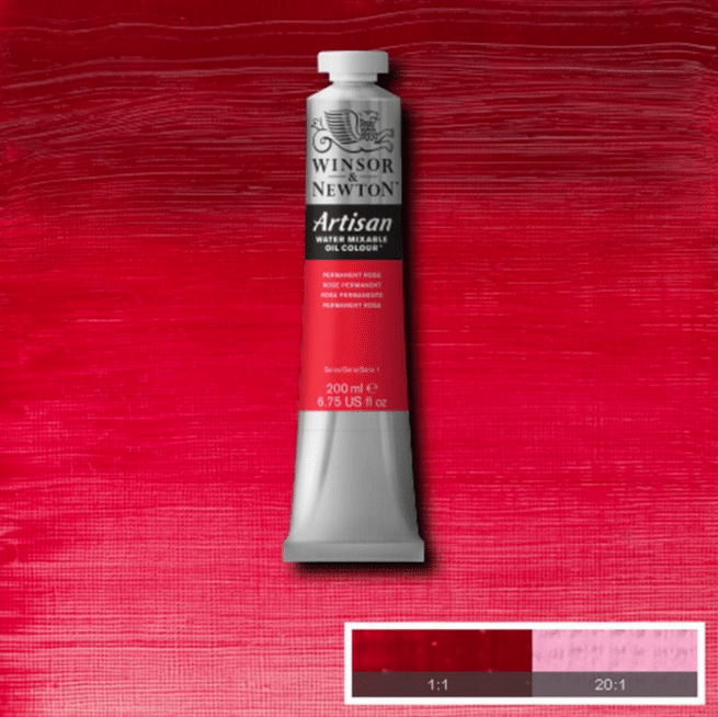 Winsor & Newton Artisan vesiliukoinen öljyväri Permanent rose, 200 ml - Image 3