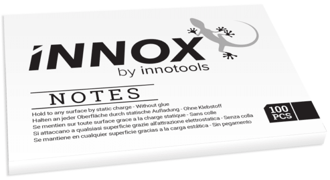 Innox Notes staattinen viestilappu 7 x 10 cm, valkoinen