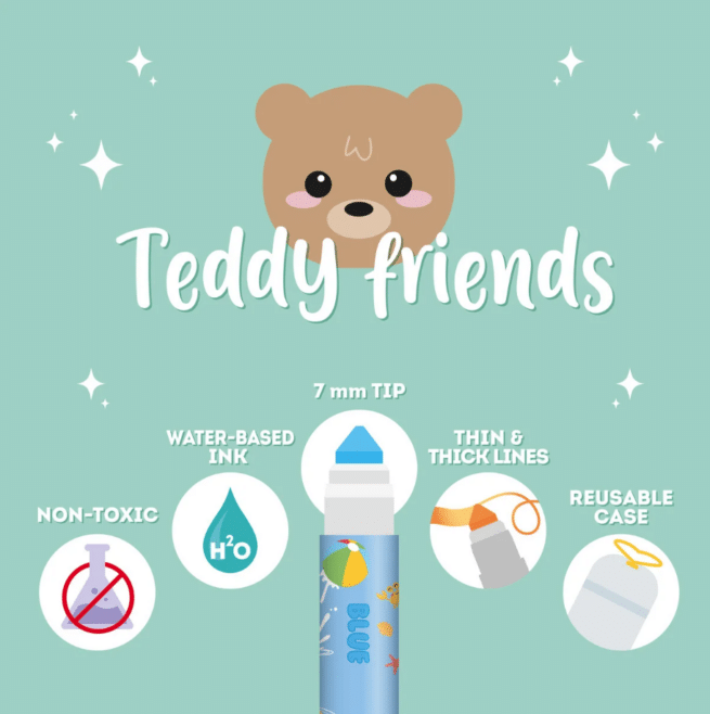 Legami Teddys friends minihuopakynät, 12 väriä - Image 6