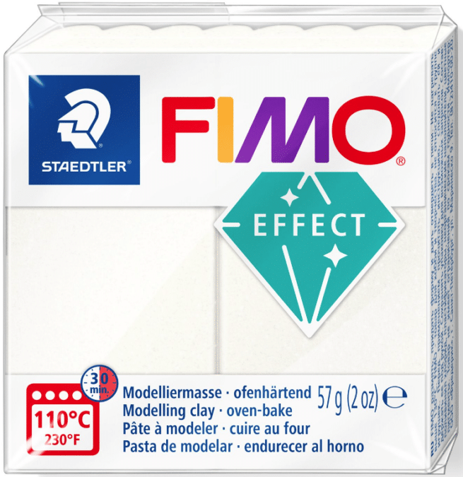Staedtler Fimo Effect askartelumassa, metallic helmiäisvalkoinen