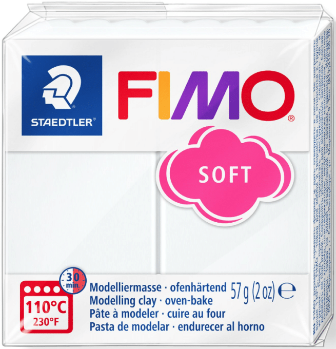 Staedtler Fimo Soft askartelumassa, valkoinen