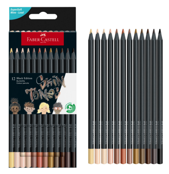 Faber Castell Black edition skin tones puuvärit, 12 väriä - Image 3