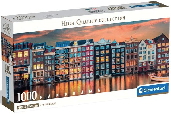 Bright Amsterdam panorama palapeli, 1000 palaa