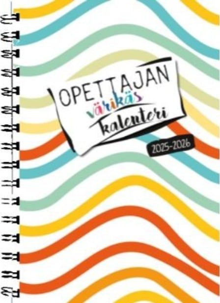 Opettajan värikäs kalenteri 2025-2026 (kierreselkä)