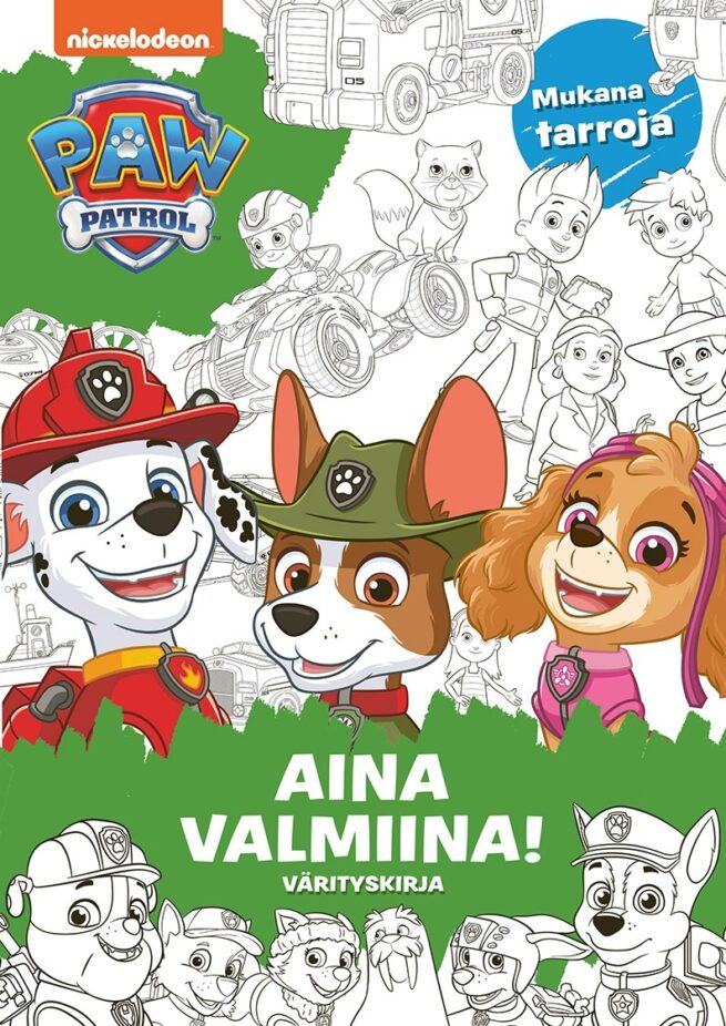 Paw Patrol Aina valmiina! Värityskirja (sis. tarroja)