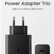 Samsung trio power charger 65W, musta