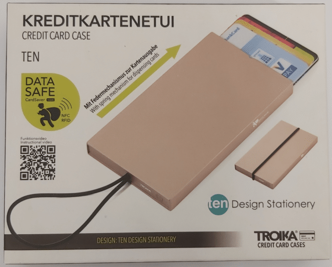 Troika Ten luottokorttikotelo, matta kulta