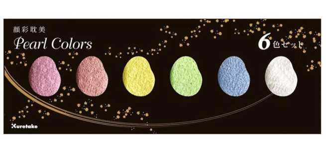 Kuretake Gansai Tambi akvarellisetti Pearl colors, 6 väriä - Image 2