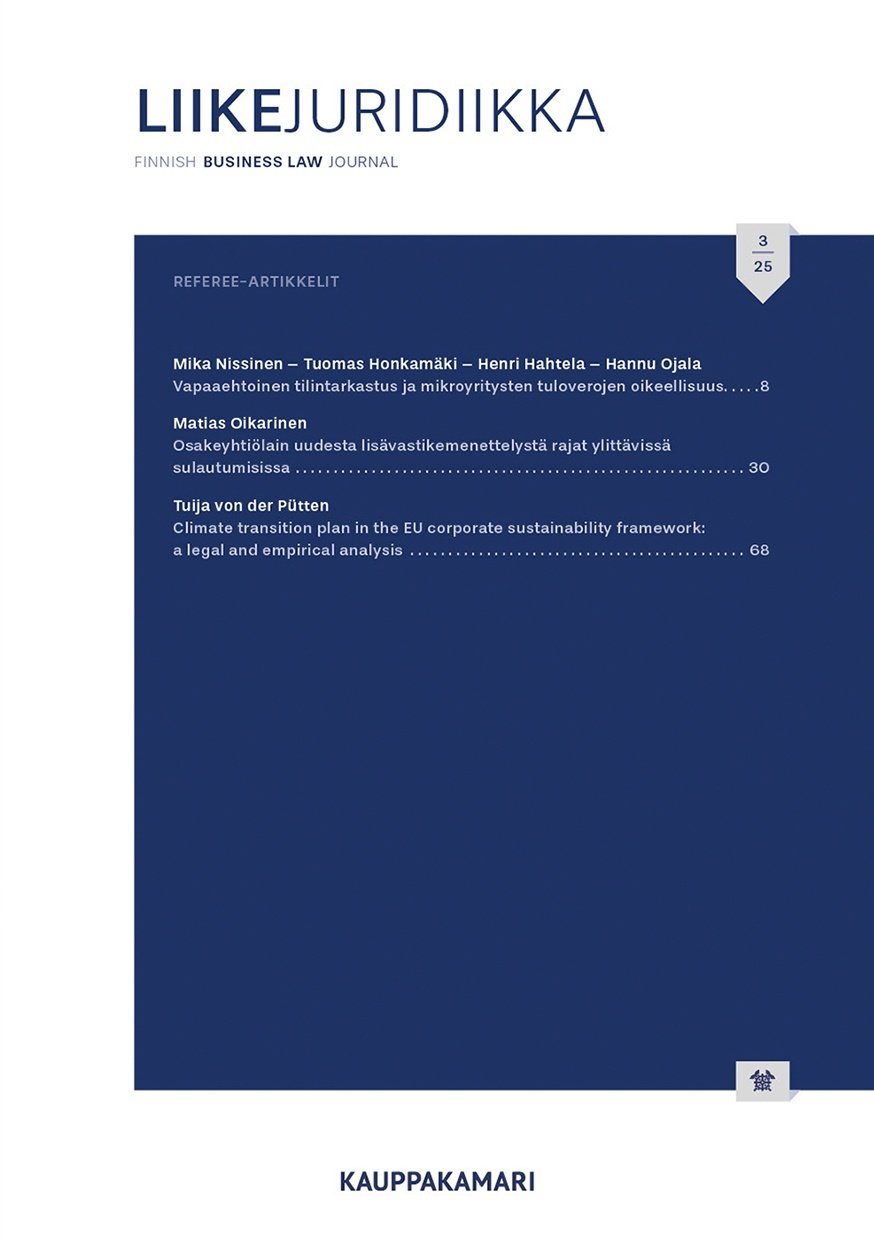 Liikejuridiikka 3/2025 Liikejuridiikka 3/2025 Suomen vanhin kirjakauppa - Vuodesta 1899