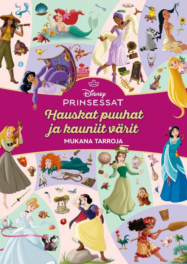 Disney Prinsessat Hauskat puuhat ja kauniit värit  (sis. tarroja)