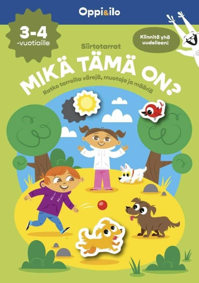 Siirtotarrat Mikä tämä on? 3-4 v : Ratko tarroilla värejä, muotoja ja määriä
