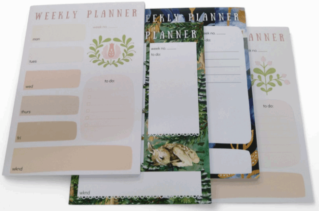 Weekly planner viikkokalenteri A4