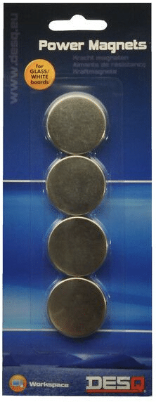 Desq power magneettinappi 30 mm, hopea