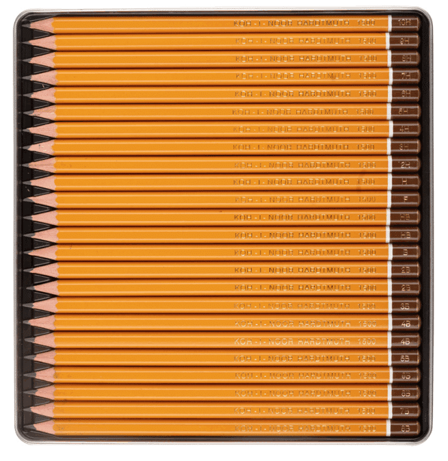 Koh-i-Noor Art 1504 lyijykynäsetti 8B-10H, metallirasia - Image 2