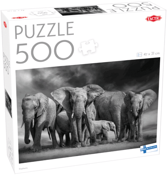 Elefantit palapeli, 500 palaa