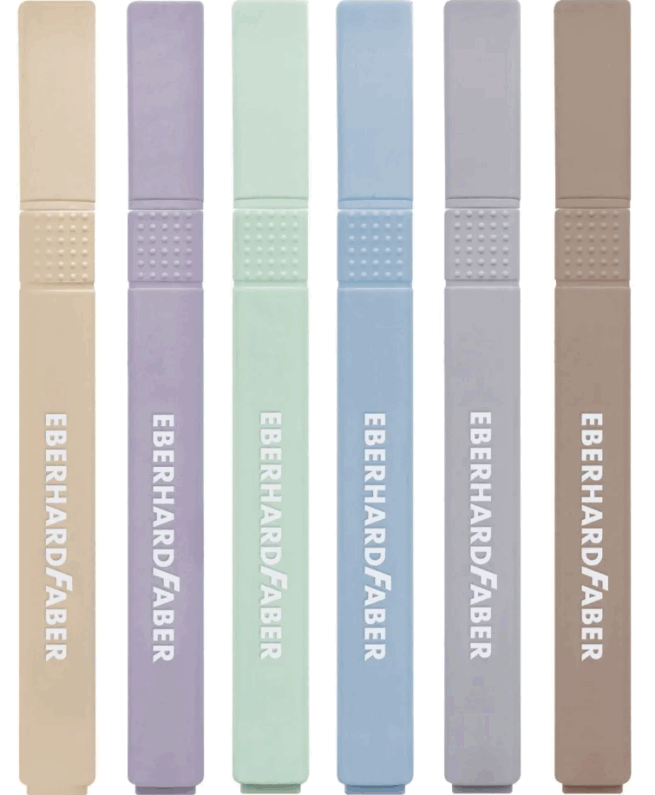EberhardFaber slim korostuskynäsetti nature, 6 väriä - Image 3