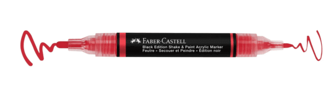 Faber-Castell Black edition Shake & paint akryylitussi, valkoinen - Image 5
