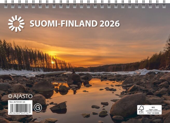 Suomi A5 seinäkalenteri 2026