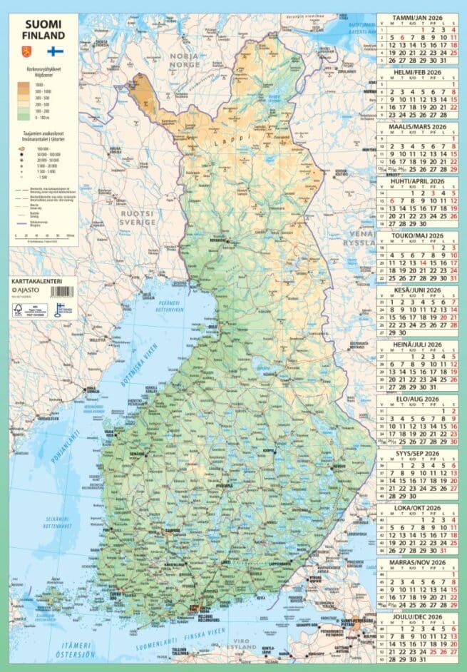 Karttakalenteri 2026
