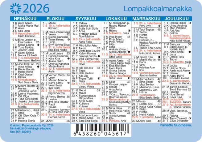 Lompakkoalmanakka 2026 - Image 2