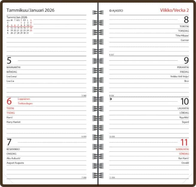 Agenda Horizontal 2026, ruskea - Image 2