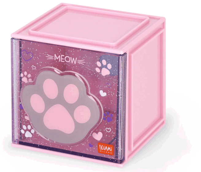 Legami Desk Storage Box - Cutie Cube, Kitty - Image 2