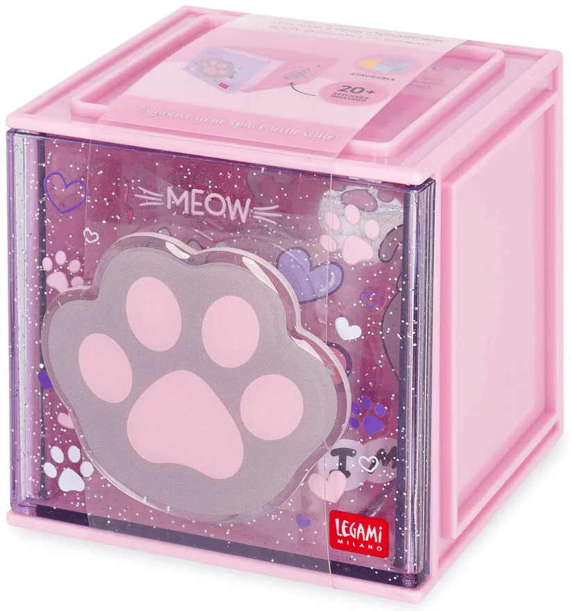 Legami Desk Storage Box – Cutie Cube, Kitty