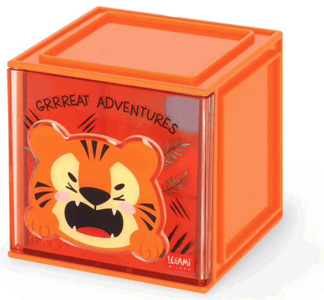 Legami Desk Storage Box - Cutie Cube, Tiikeri - Image 2