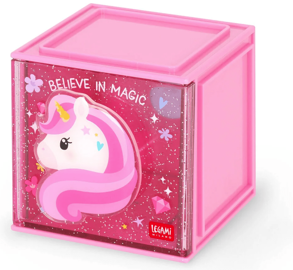 Legami Desk Storage Box - Cutie Cube, Unicorn - Image 2