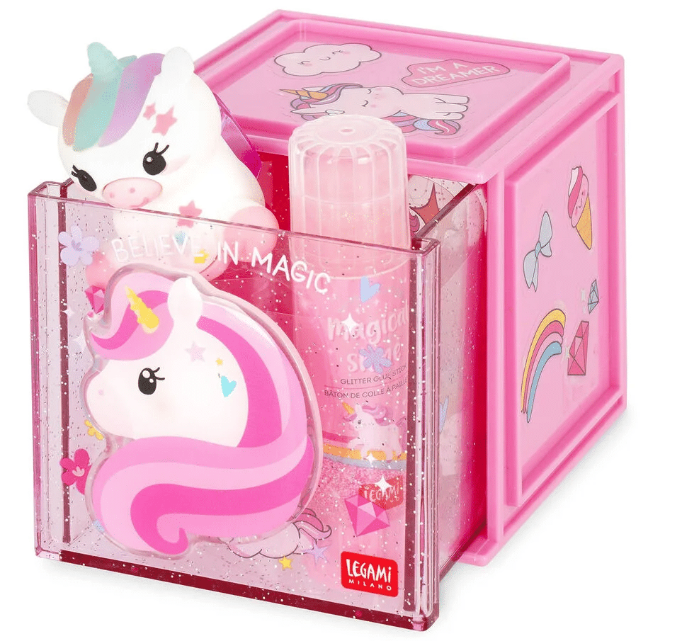Legami Desk Storage Box - Cutie Cube, Unicorn - Image 4