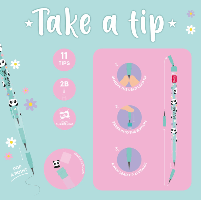 Legami Take a Tip lyijykynä, Panda - Image 7